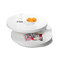 Tavolino design laccato bianco ripiani girevoli  GLOSSY