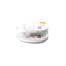 Tavolino design laccato bianco ripiani girevoli  GLOSSY