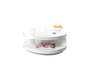 Tavolino design laccato bianco ripiani girevoli  GLOSSY