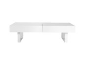 Tavolino design laccato bianco ripiani scorrevoli  GISSY
