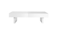 Tavolino design laccato bianco ripiani scorrevoli  GISSY
