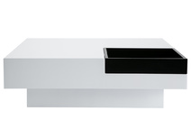 Tavolino design laccato bianco ripiano TEENA