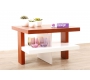Tavolino design laccato color  bianco e legno GLASGOW