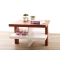 Tavolino design laccato color  bianco e legno GLASGOW