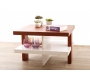 Tavolino design laccato color  bianco e legno GLASGOW