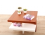 Tavolino design laccato color  bianco e legno GLASGOW