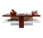 Tavolino design laccato color bianco e legno  WILLOW