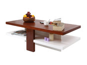 Tavolino design laccato color bianco e legno  WILLOW