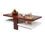 Tavolino design laccato color bianco e legno  WILLOW