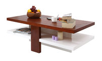 Tavolino design laccato color bianco e legno  WILLOW