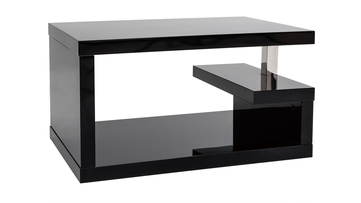 Tavolino design laccato nero REX