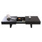 Tavolino design laccato nero ripiani scorrevoli  GISSY