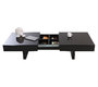 Tavolino design laccato nero ripiani scorrevoli  GISSY