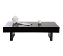 Tavolino design laccato nero ripiani scorrevoli  GISSY