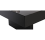 Tavolino design laccato nero ripiani scorrevoli  GISSY