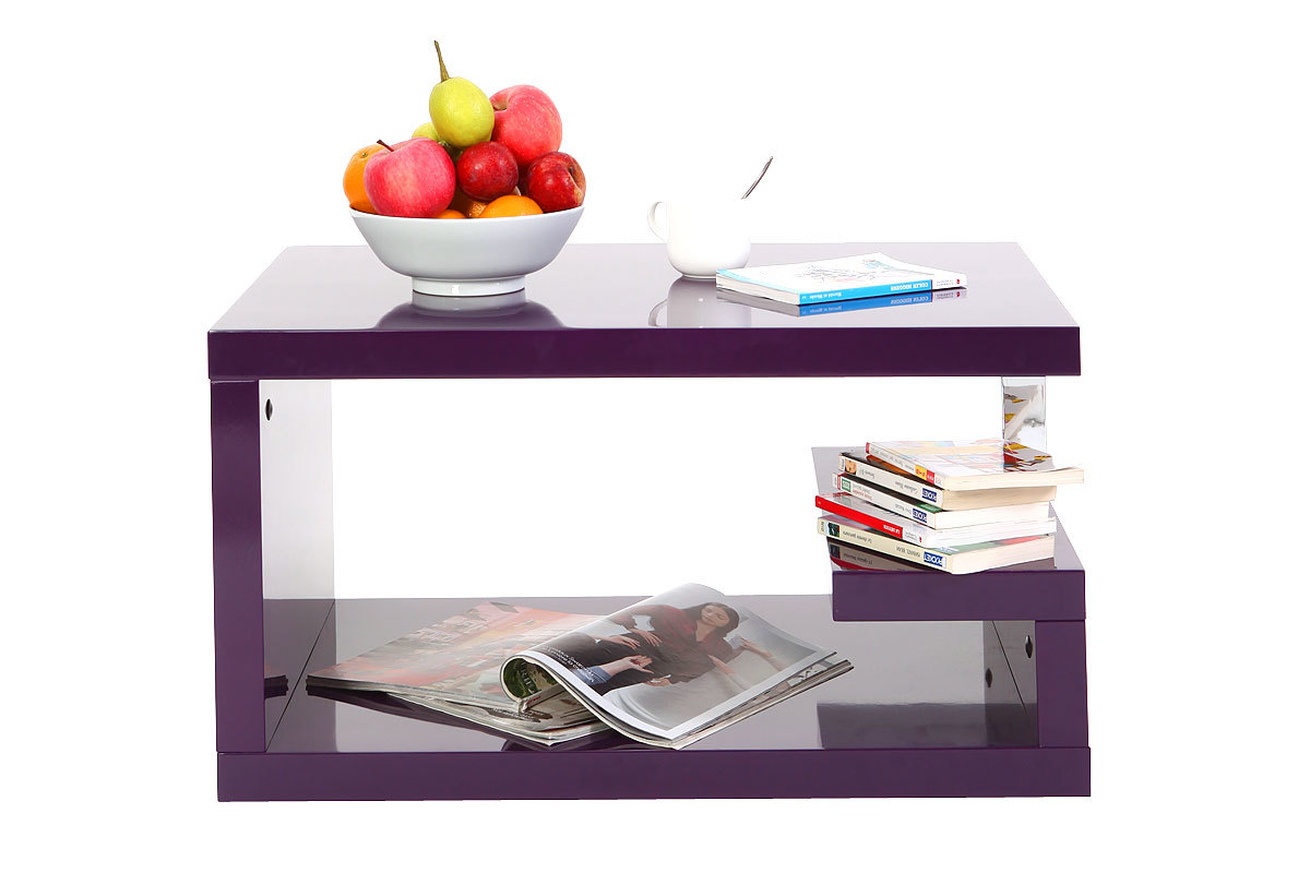 Tavolino design laccato viola REX