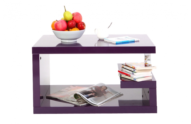 Tavolino design laccato viola REX