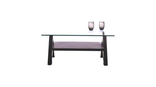 Tavolino design quadrato NEW BAILEY colore wenge e piano in vetro temperato  image 1