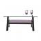 Tavolino design quadrato NEW BAILEY colore wenge e piano in vetro temperato 