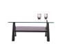 Tavolino design quadrato NEW BAILEY colore wenge e piano in vetro temperato  image 1