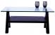 Tavolino design quadrato NEW BAILEY colore wenge e piano in vetro temperato  image 2