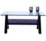 Tavolino design quadrato NEW BAILEY colore wenge e piano in vetro temperato  image 2
