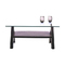 Tavolino design quadrato NEW BAILEY colore wenge e piano in vetro temperato  image pub1