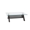 Tavolino design rettangolare BAILEY colore wenge e piano in vetro temperato 