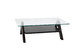 Tavolino design rettangolare BAILEY colore wenge e piano in vetro temperato  image 1