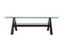 Tavolino design rettangolare BAILEY colore wenge e piano in vetro temperato  image 2