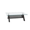 Tavolino design rettangolare BAILEY colore wenge e piano in vetro temperato  image pub1