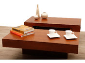 Tavolino design ripiani scorrevoli LAUREEN