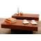 Tavolino design ripiani scorrevoli LAUREEN