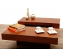Tavolino design ripiani scorrevoli LAUREEN