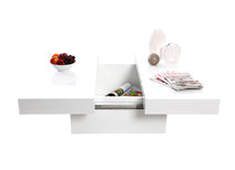 Tavolino design ripiani scorrevoli LAUREEN