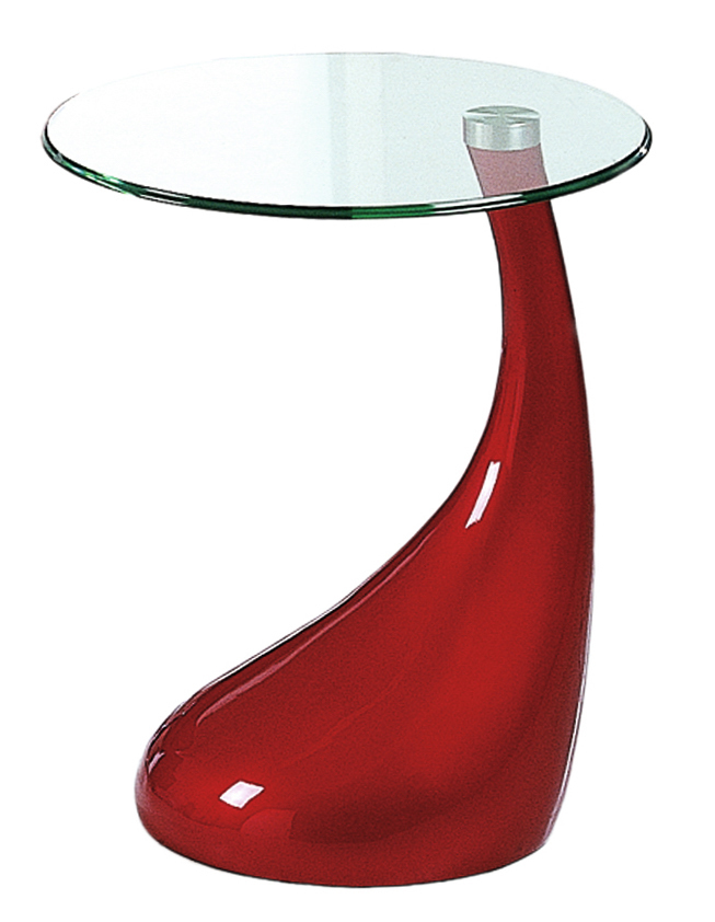 Tavolino / gueridon design COURBELLA � colore rosso