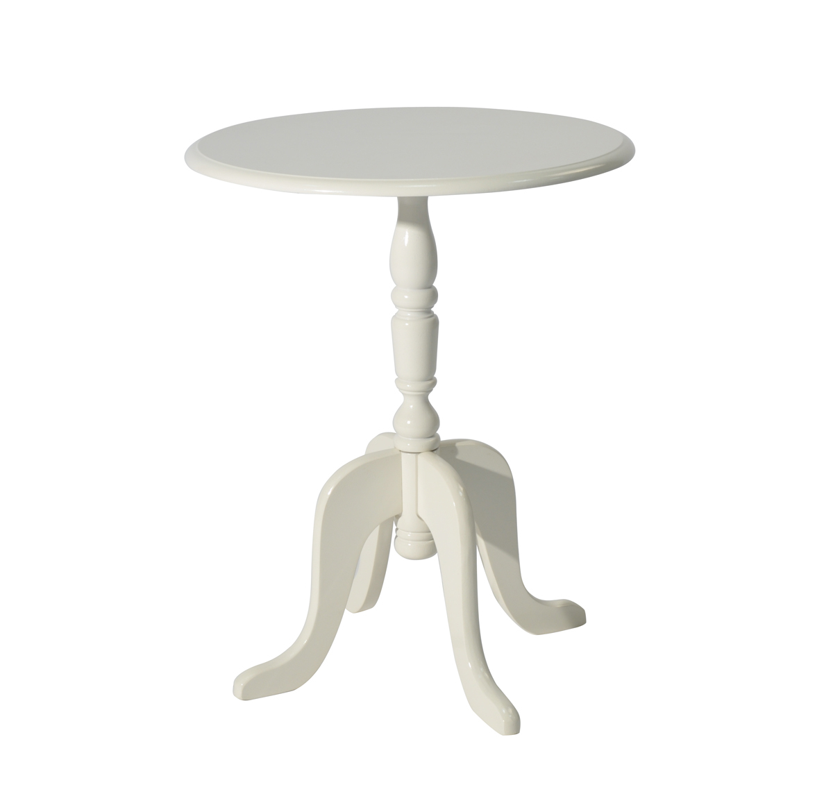 Tavolino gueridon tondo LUISA � colore bianco