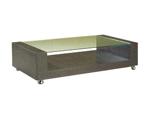Tavolino moderno ULISSE wenge e vetro temperato 
