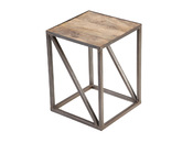 Tavolino stile industriale in legno e metallo ATELIER