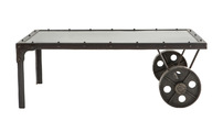 Tavolino stile industriale in metallo CHARIOT