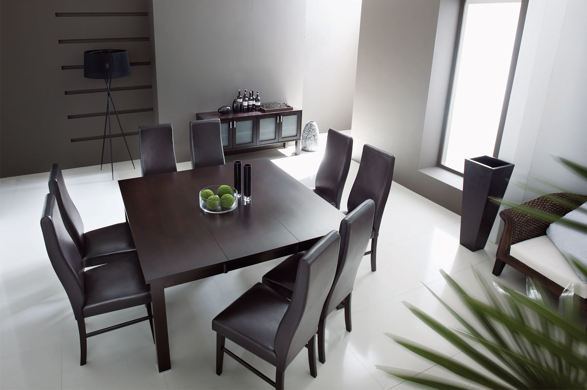 Tavolo allungabile JADON in rovere - colore wenge