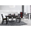 Tavolo allungabile rosso SARA - quercia colore wenge - piano in vestro rosso image pub1