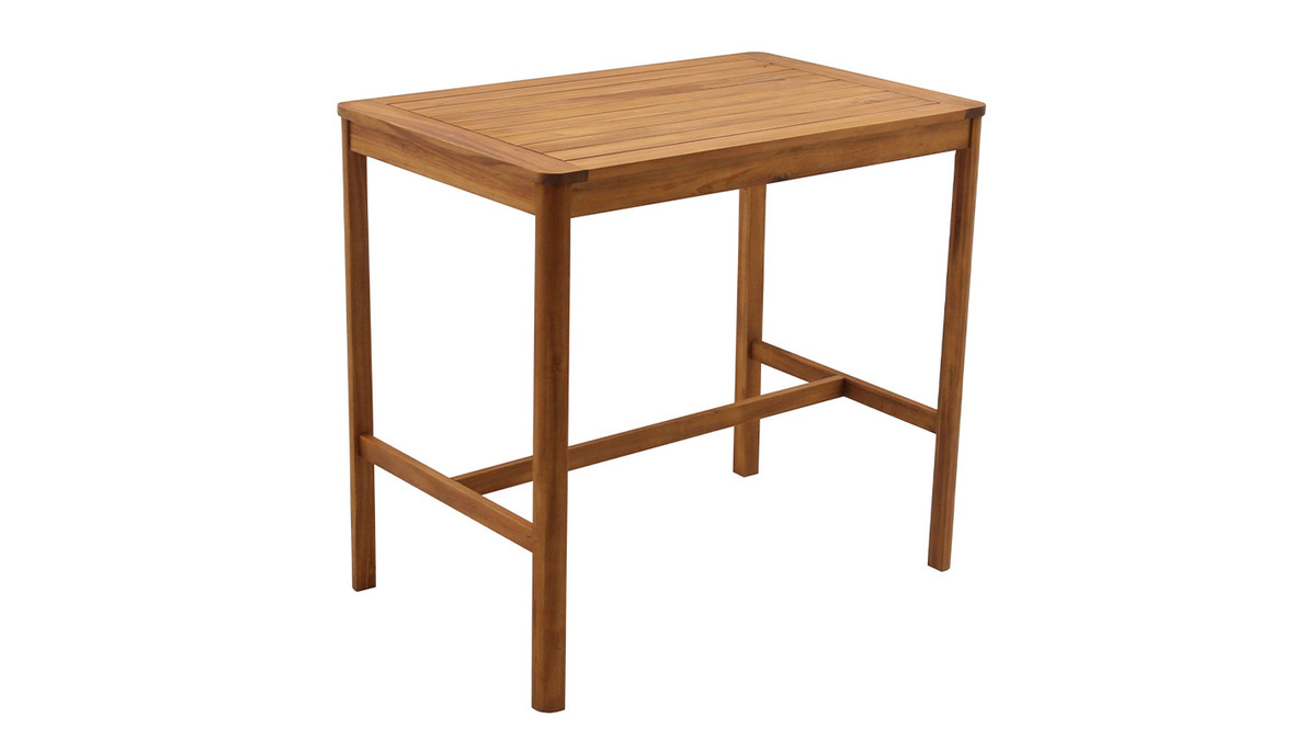 Tavolo bar per giardino rettangolare in legno massello L120 cm AKIS