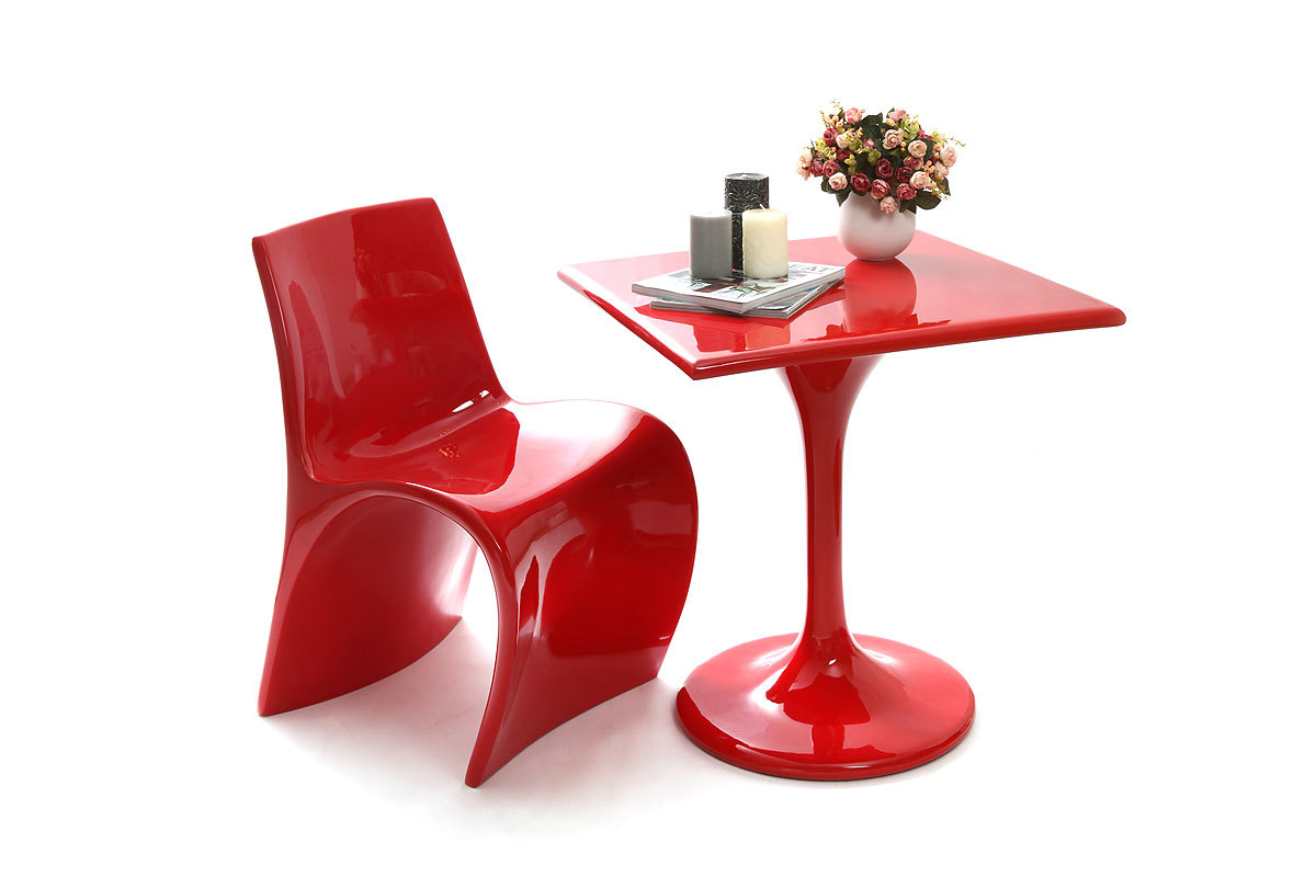 Tavolo complemento arredo design rosso LUNA
