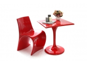 Tavolo complemento arredo design rosso LUNA