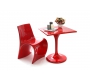 Tavolo complemento arredo design rosso LUNA