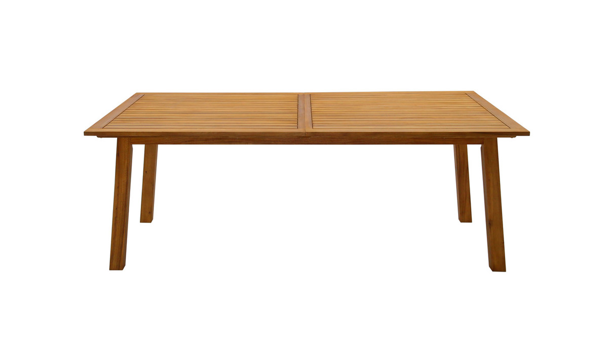 Tavolo da giardino allungabile allunghe integrate in legno massello L210-300 cm MAYEL