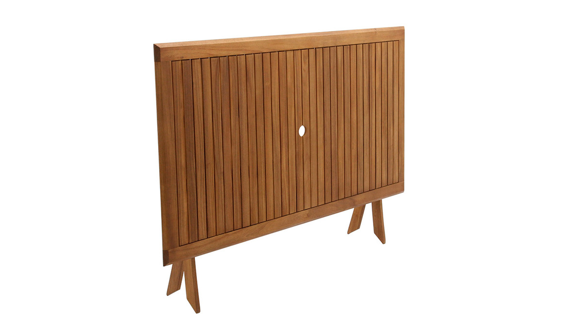 Tavolo da giardino pieghevole rettangolare in legno massello L170 cm SANTIAGO