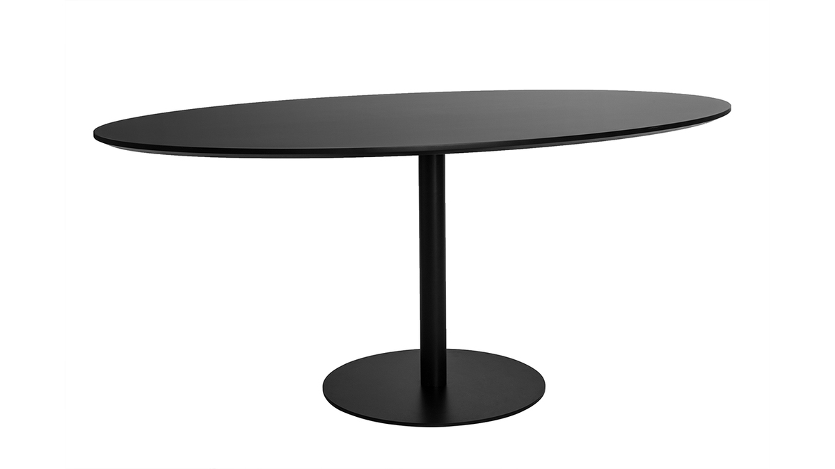 Tavolo da pranzo design nero ovale L170 cm HALIA