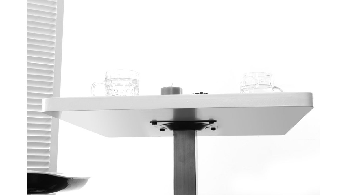 Tavolo da pranzo design quadrato bianco piede centrale L60 JORY